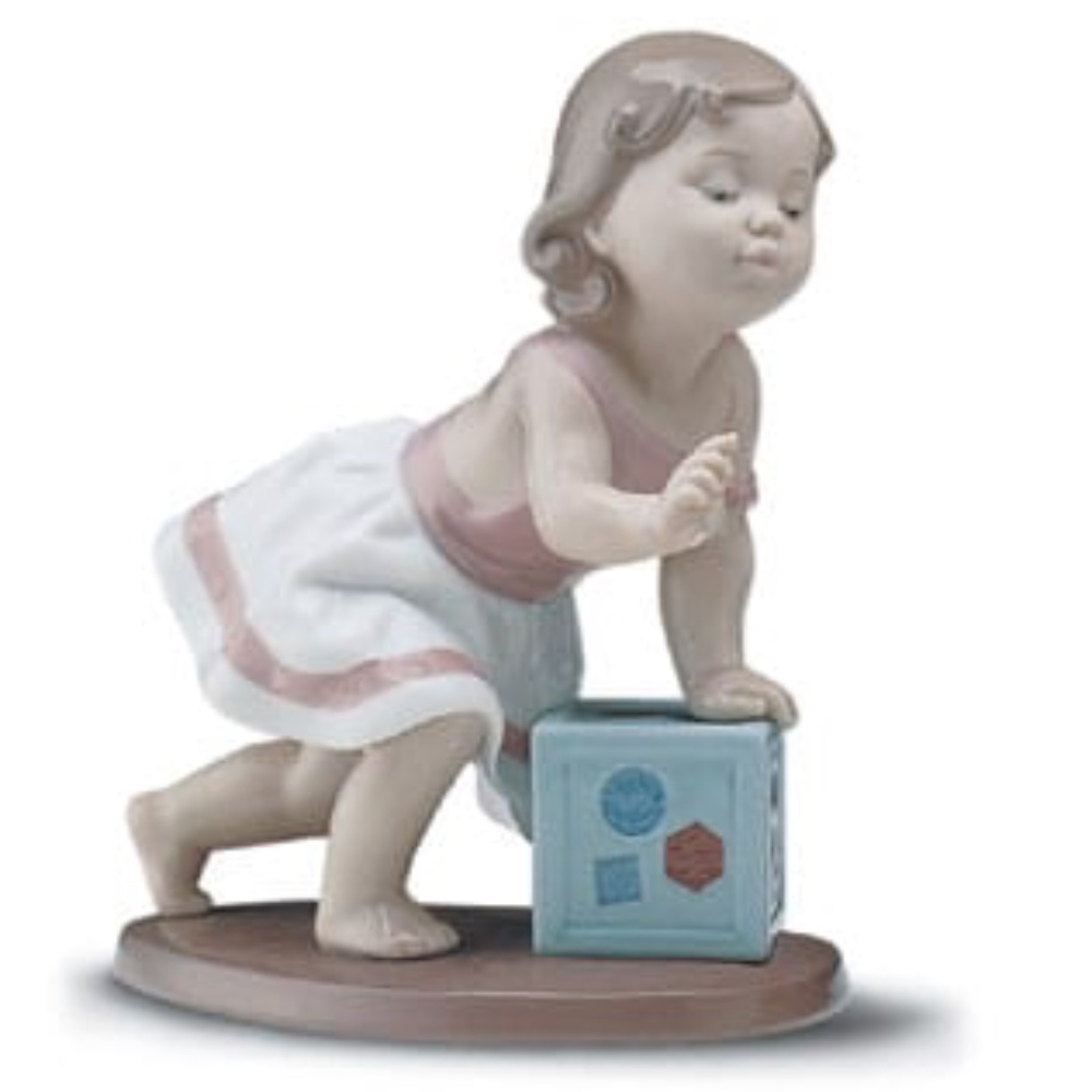 LLadro My First Step-Little Girl with Blocks NIB